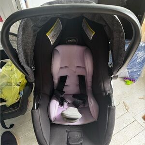 Evenflo Infant Car Seat - Black and Purple